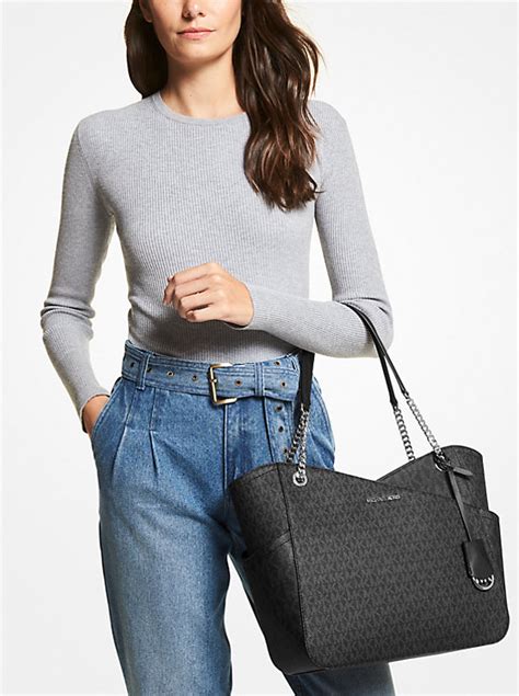 jet set large logo bag michael kors|Michael Kors jet set collection.